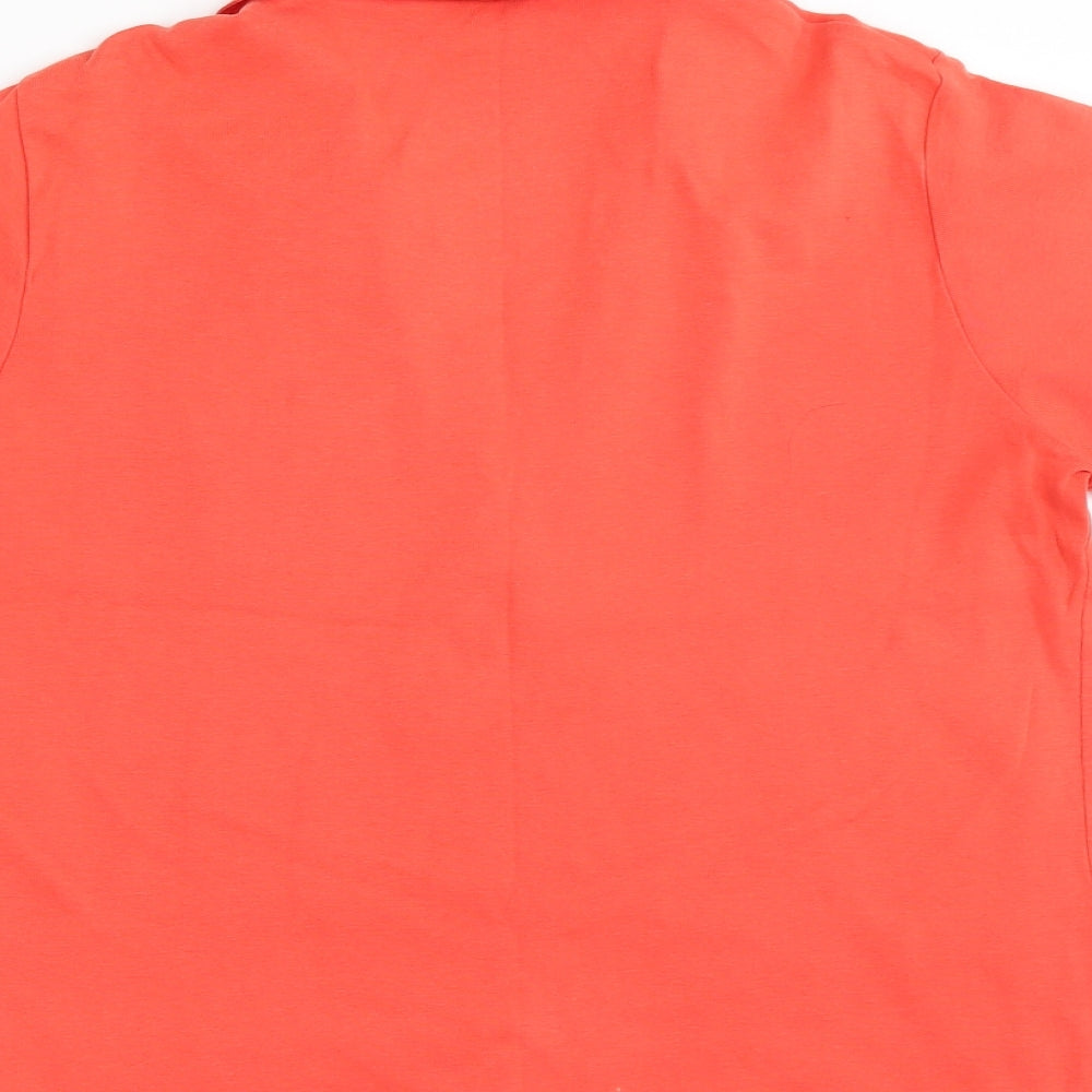 Maine New England Womens Orange Basic T-Shirt Size 14