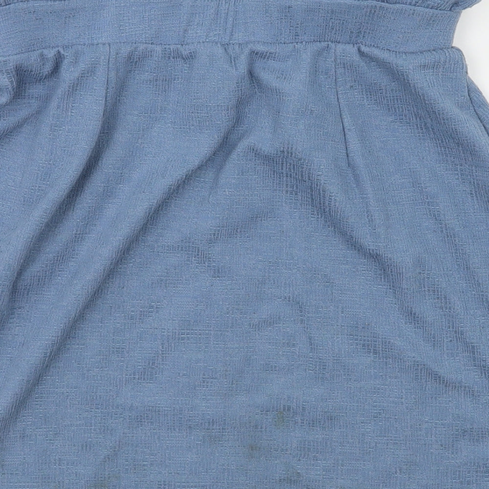 New Look Womens Blue A-Line Skirt Size 10 - Stretch waistband