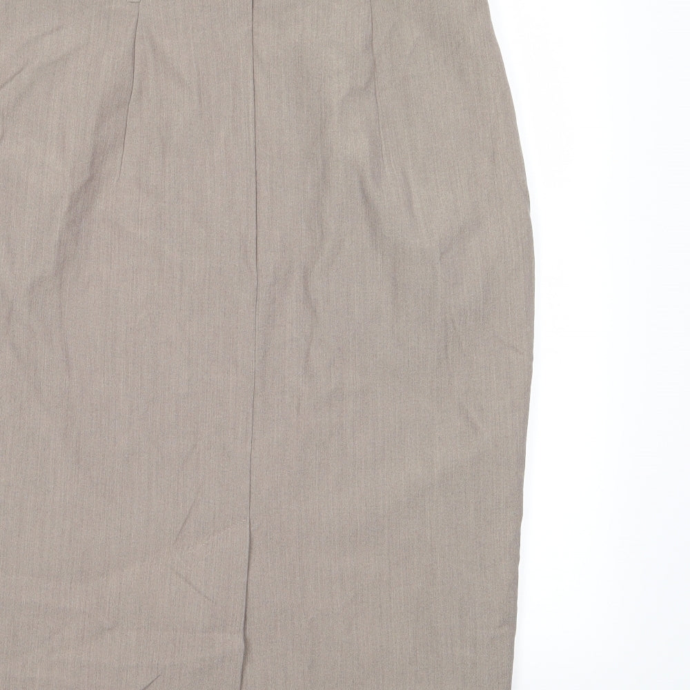 Marks and Spencer Womens Green Rayon A-Line Skirt Size 12