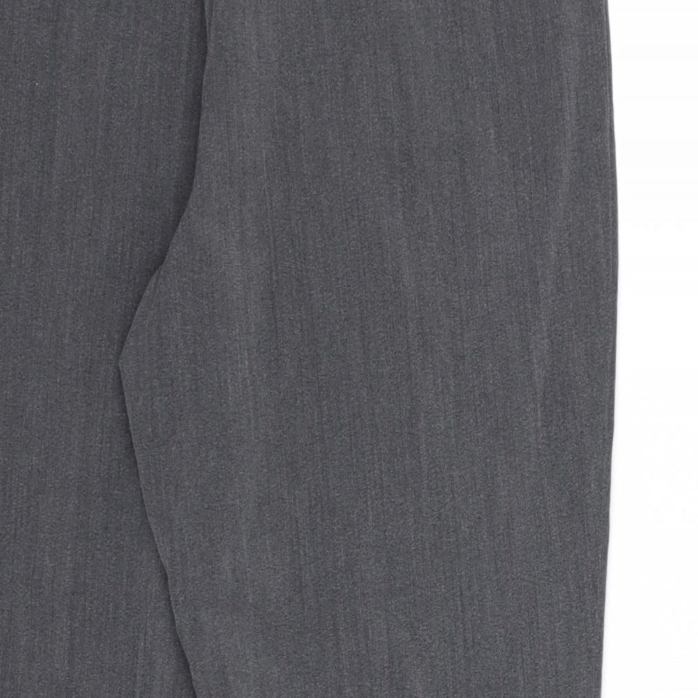 BM Casual Womens Grey Rayon Dress Pants Trousers Size 14 L23 in