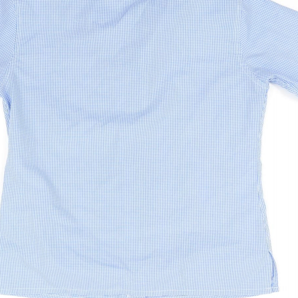 trutex Girls Blue Check Basic Button-Up Size 10-11 Years