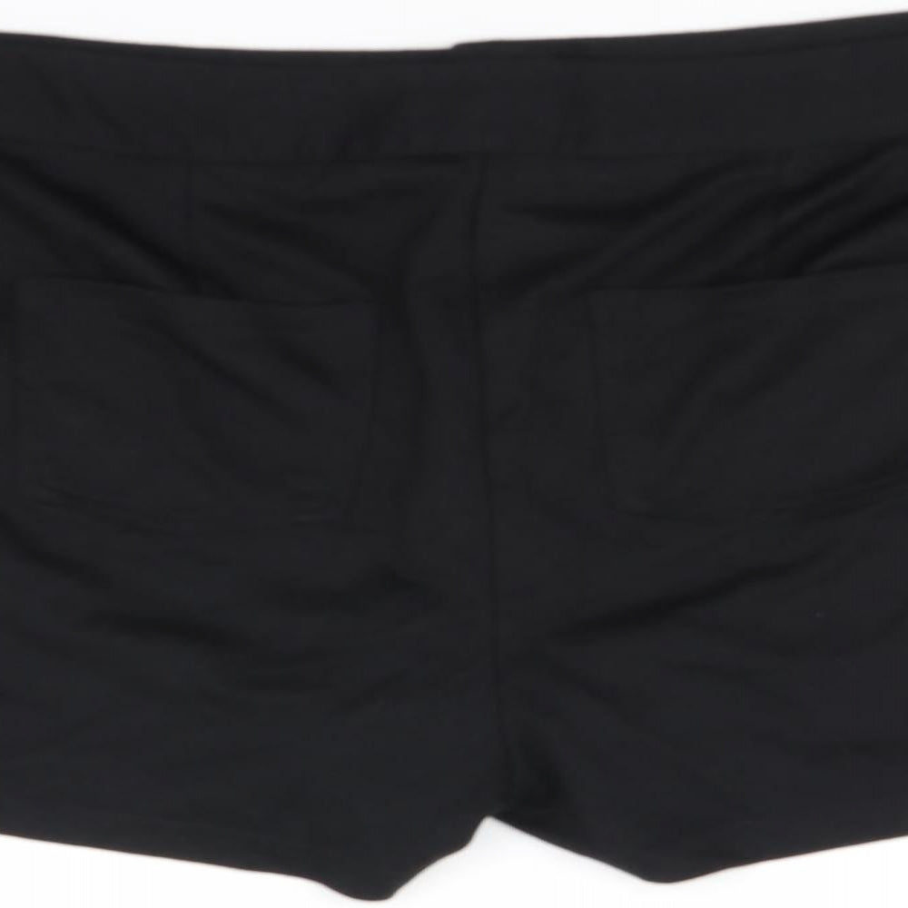 Papaya Womens Black Cut-Off Shorts Size 18