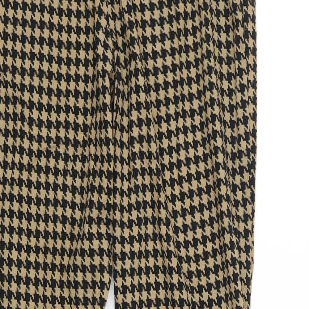 Emory Park Womens Gold Geometric Trousers Size M L30 in