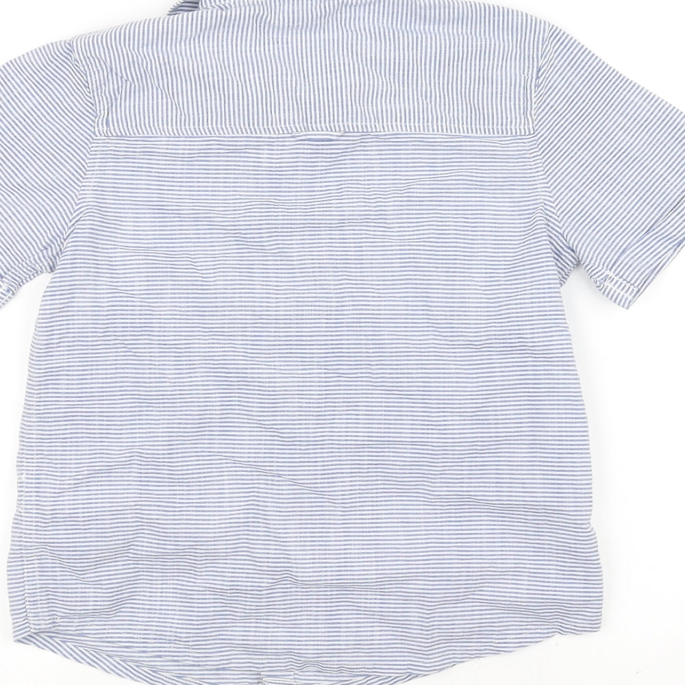 Monsoon Boys Blue Basic Button-Up Size 9-10 Years