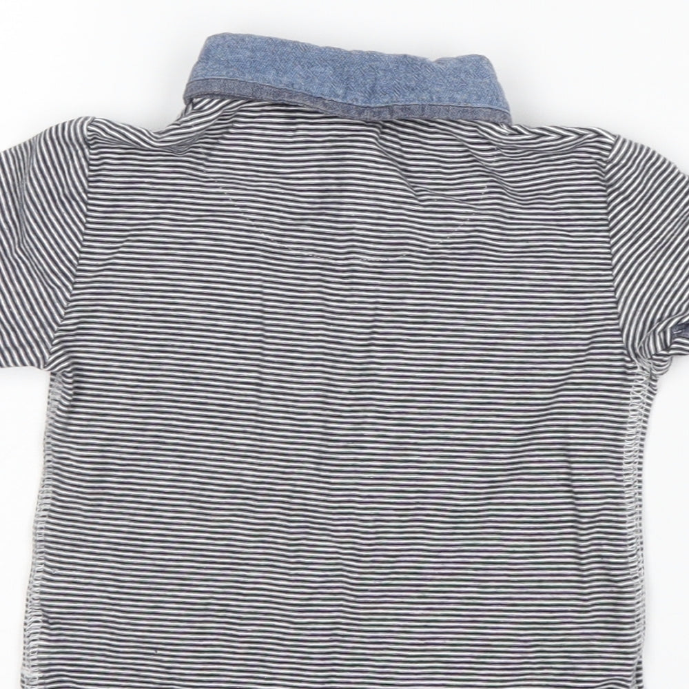 NEXT Boys Blue Striped Basic Polo Size 12-18 Months