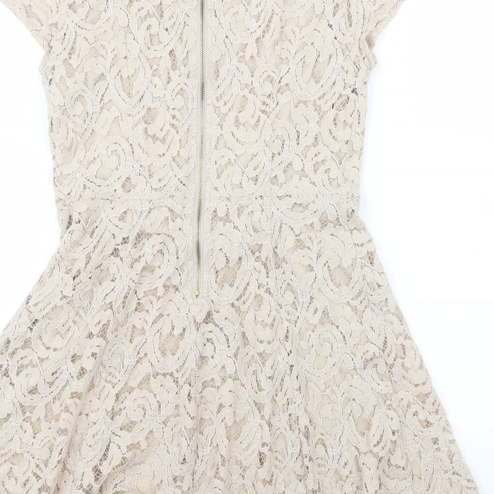 Marks and Spencer Womens Beige Lace Mini Size 8
