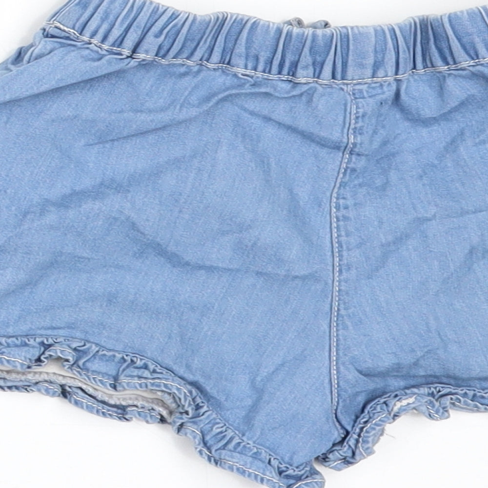 F&F Girls Black Damask Hot Pants Shorts