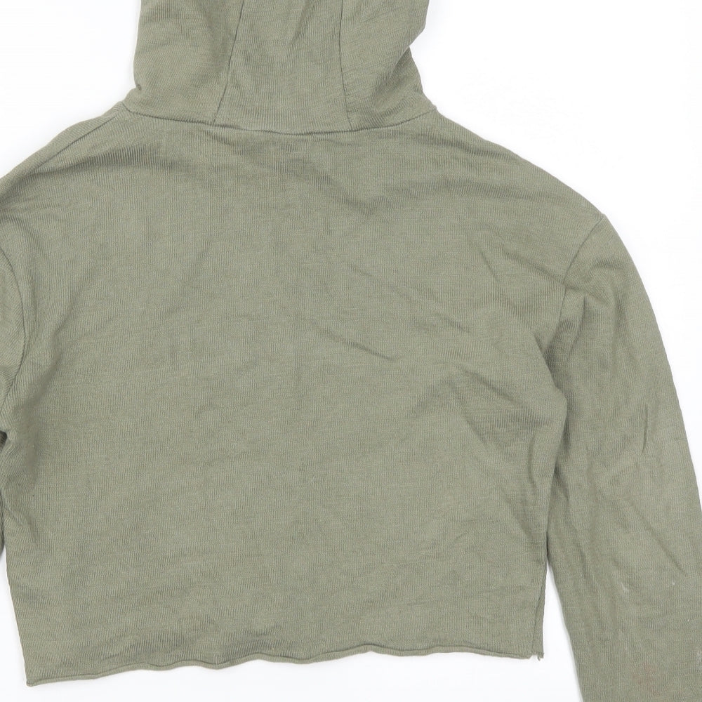 Evie Girls Green Pullover Hoodie Size 9-10 Years - Girld Can Do Anything