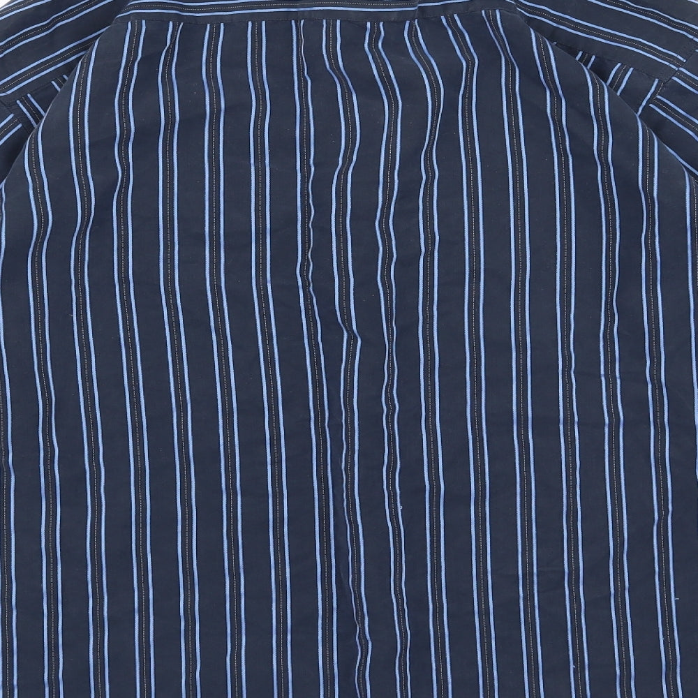 Taylor & Wright Mens Blue Striped Button-Up Size L