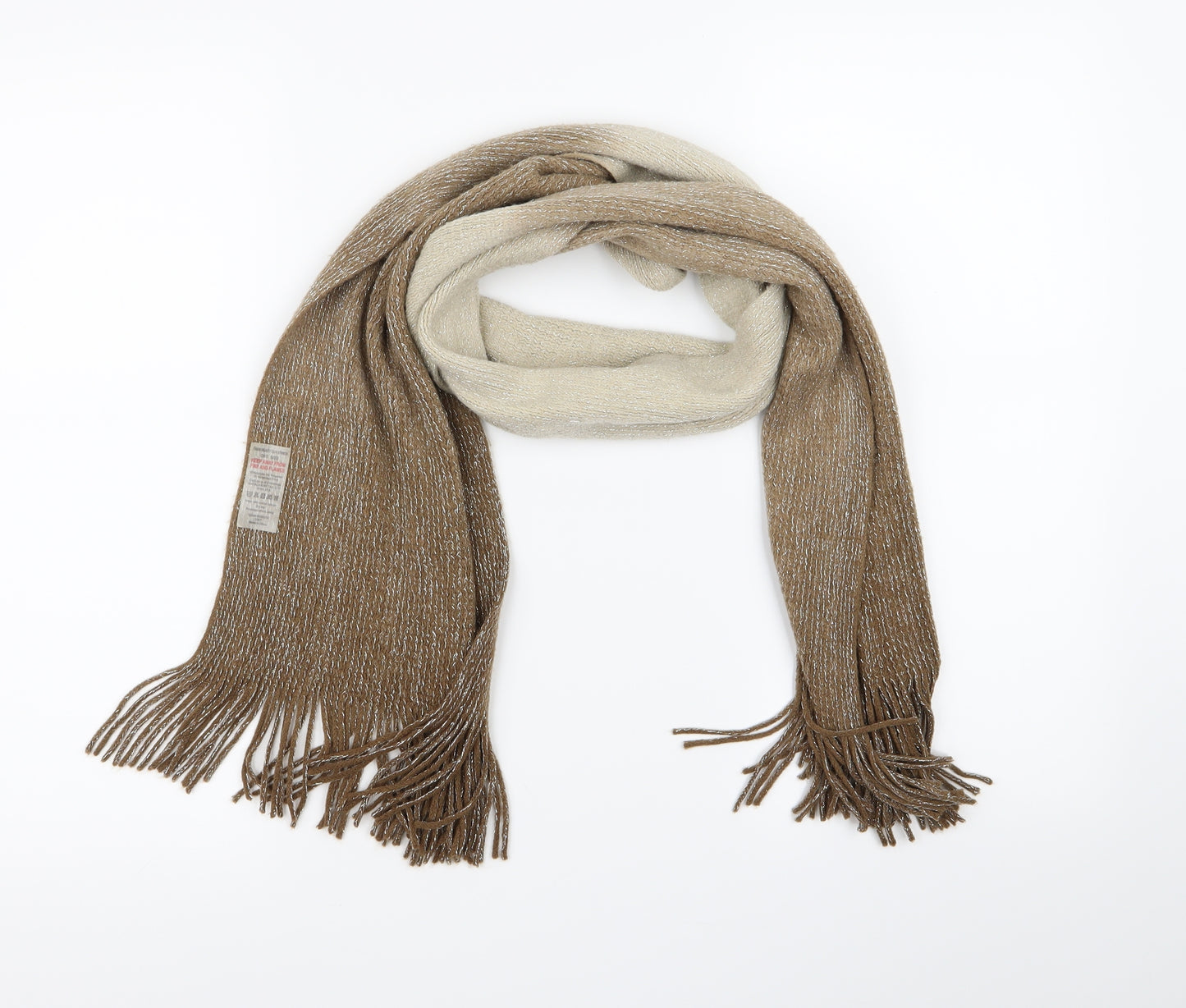 Preworn Womens Brown Knit Scarf