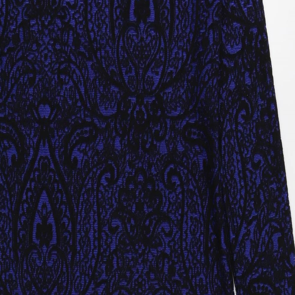 VERO MODA Womens Blue Floral T-Shirt Dress Size S