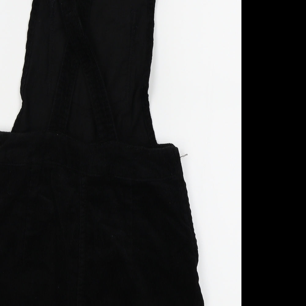 Divided by H&M Womens Black Pinafore/Dungaree Dress Size 4