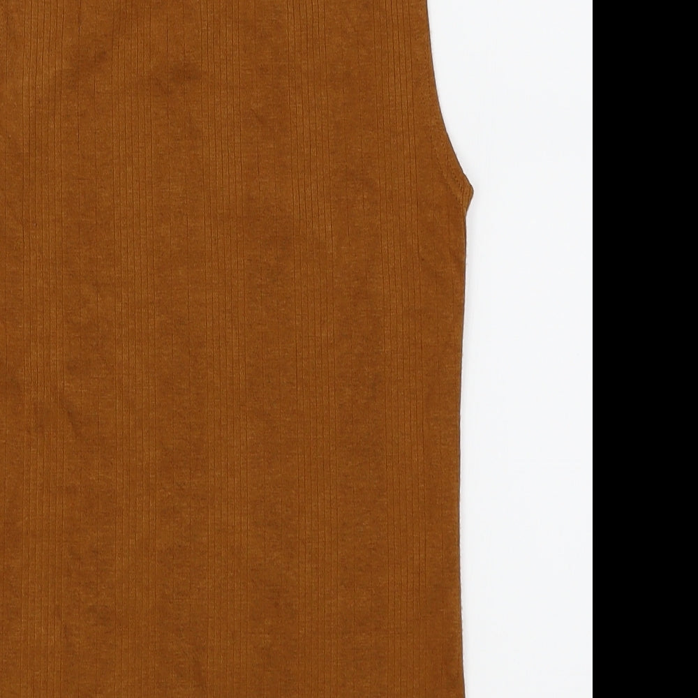 New Look Womens Brown Basic Tank Size 10
