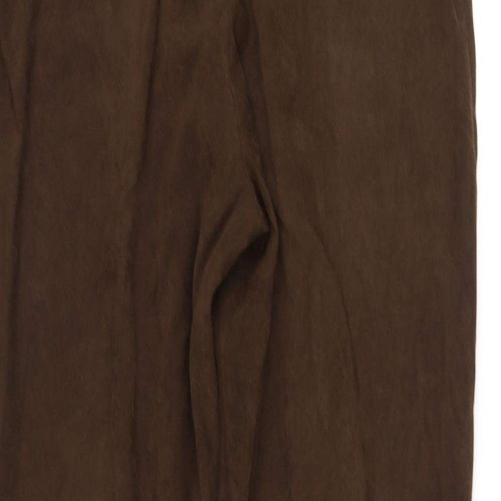 Preworn Womens Brown Trousers Size 14 L32 in
