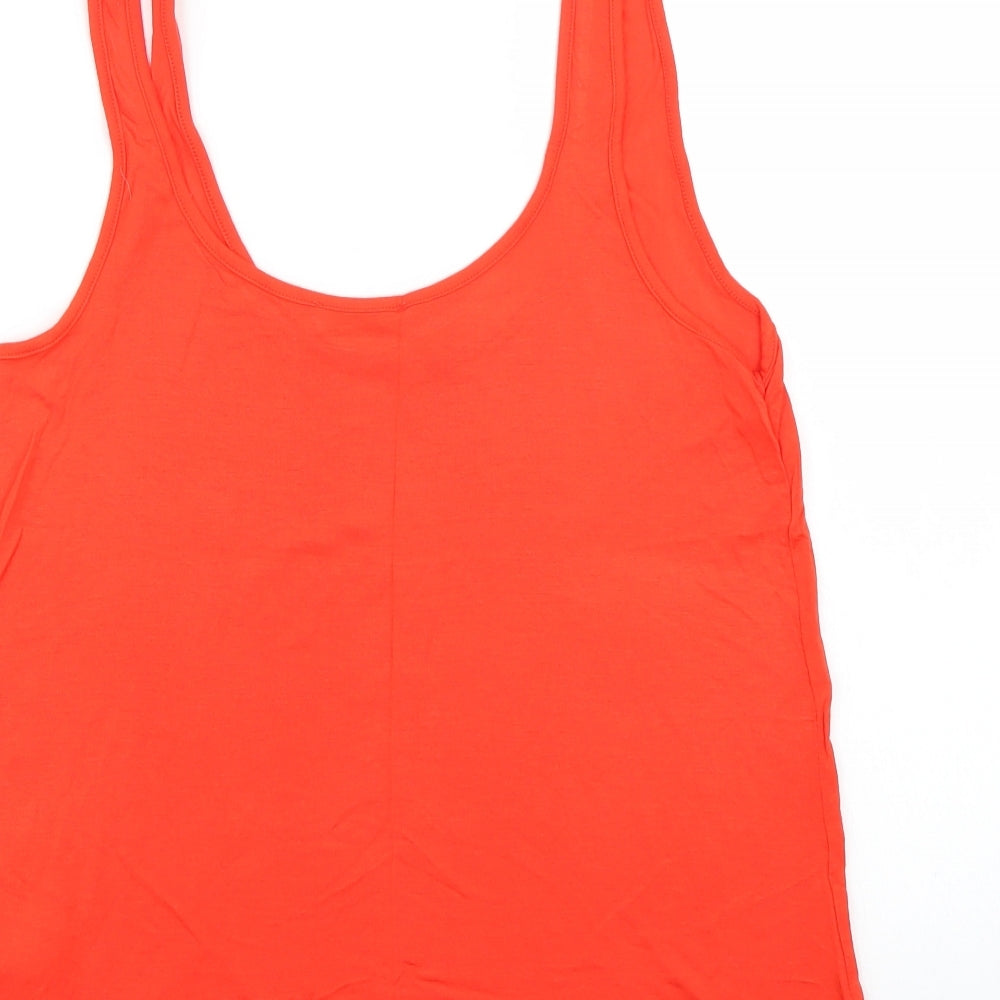 Warehouse Womens Orange Basic Tank Size 8
