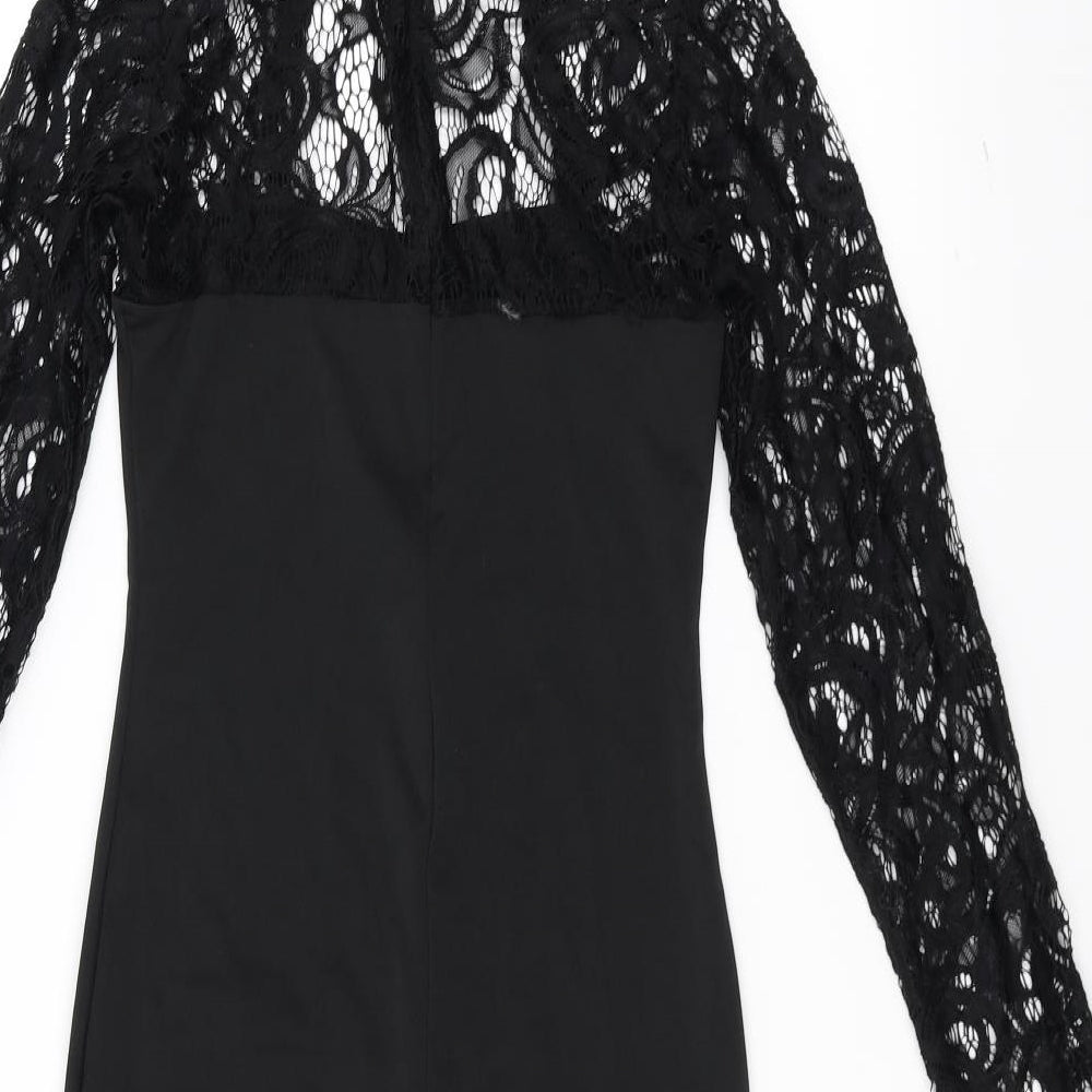 Fashion Womens Black A-Line Size M