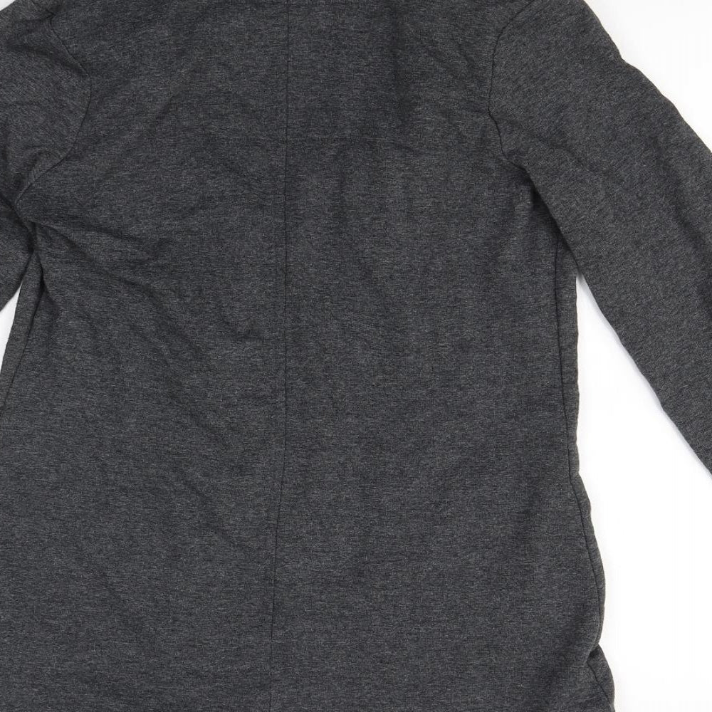 Denim & Co. Womens Grey Jacket Size 8 - Shoulder Pads