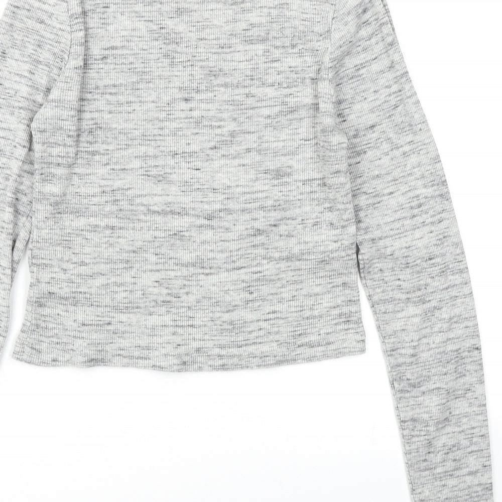 Divided Womens Grey Basic T-Shirt Size S