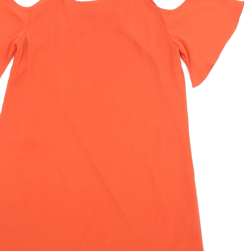 Diffuse Womens Orange Tunic Blouse Size 10
