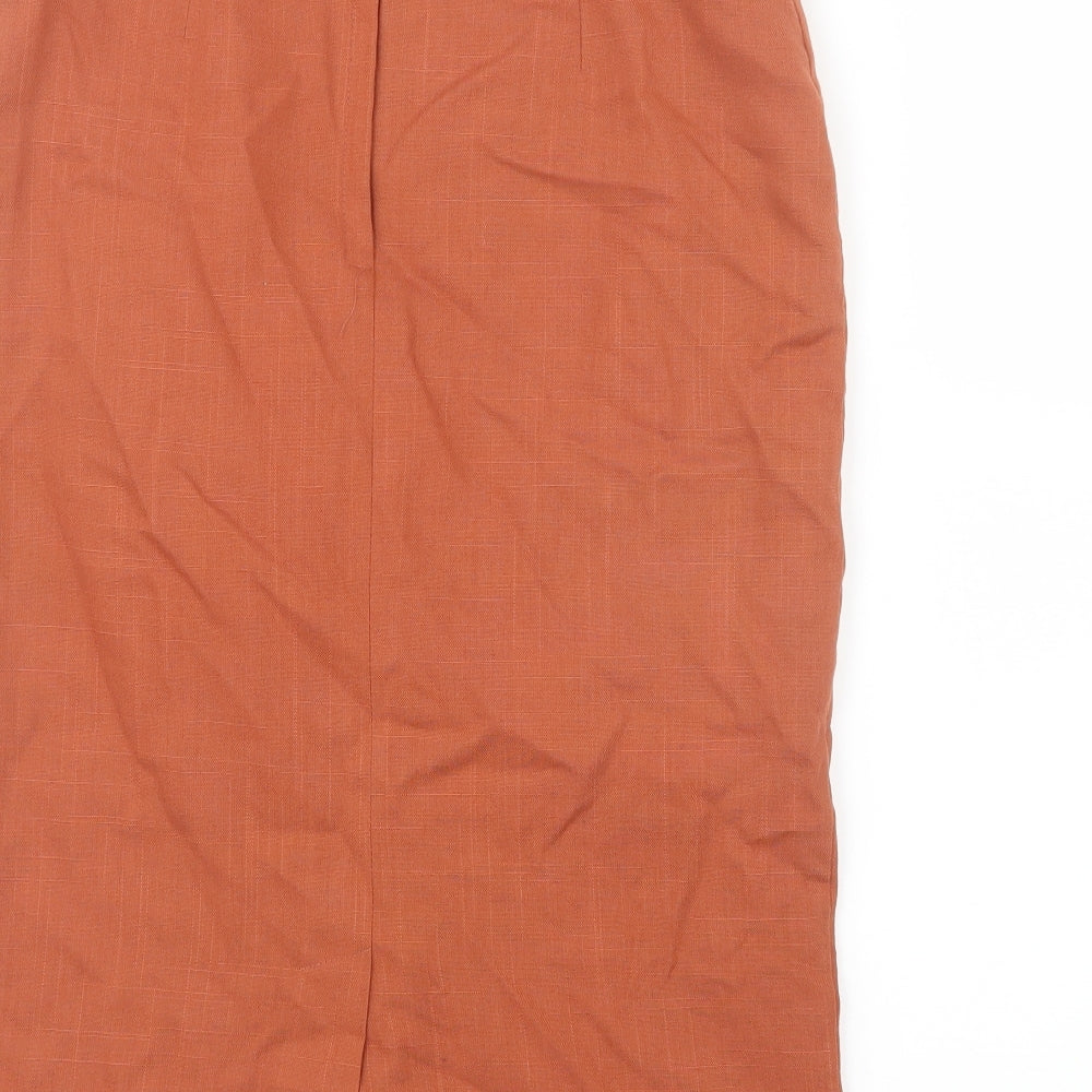 New Fast Womens Orange Straight & Pencil Skirt Size 10