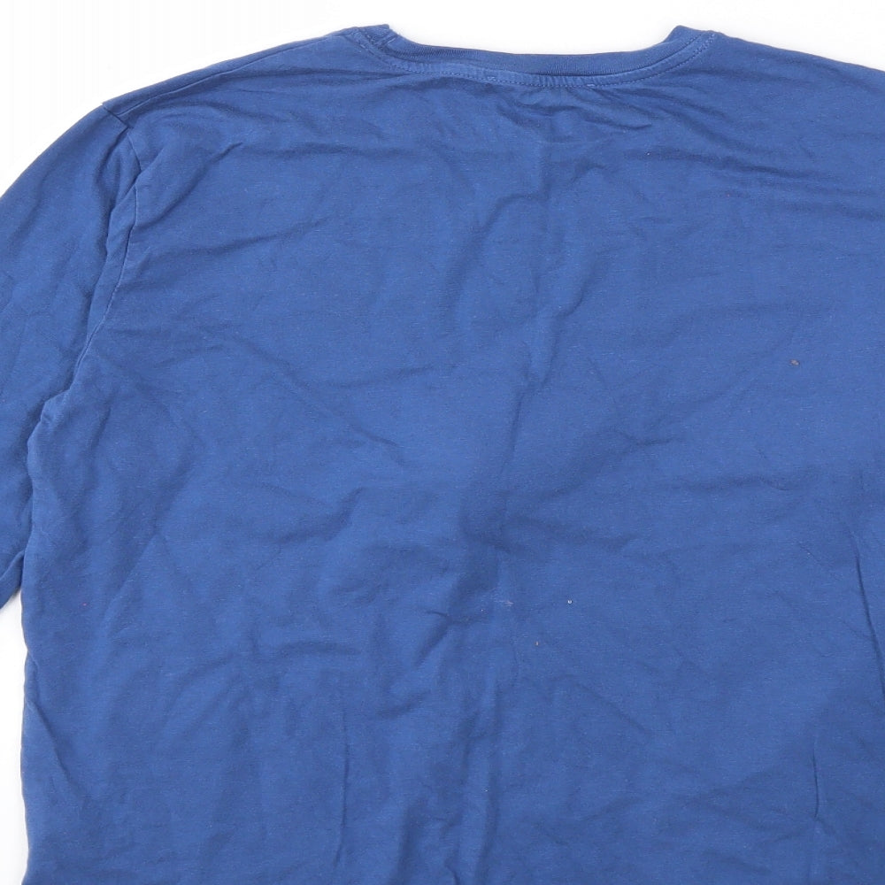 Zara Boys Blue Basic T-Shirt Size 10-11 Years - t-rex
