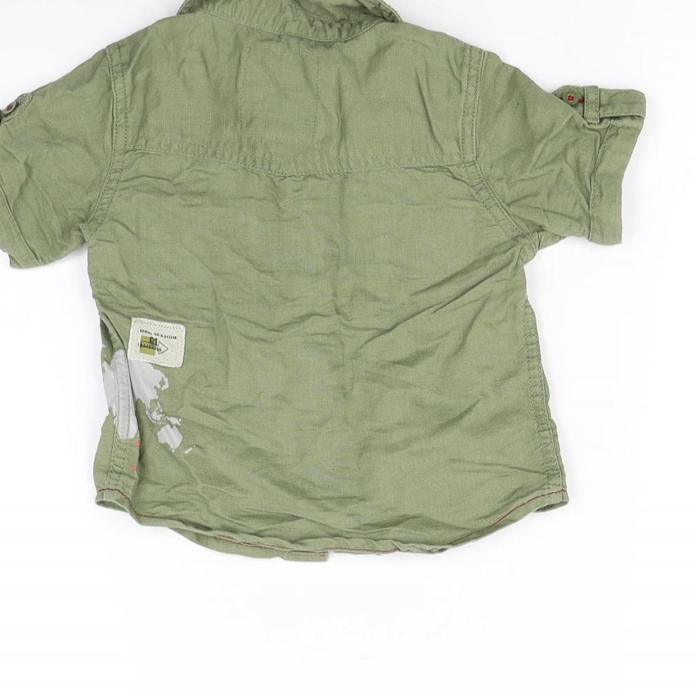 NEXT Boys Green Basic Button-Up Size 6-9 Months