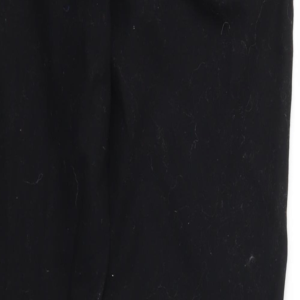 Sisley Womens Black Trousers Size 8 L25 in