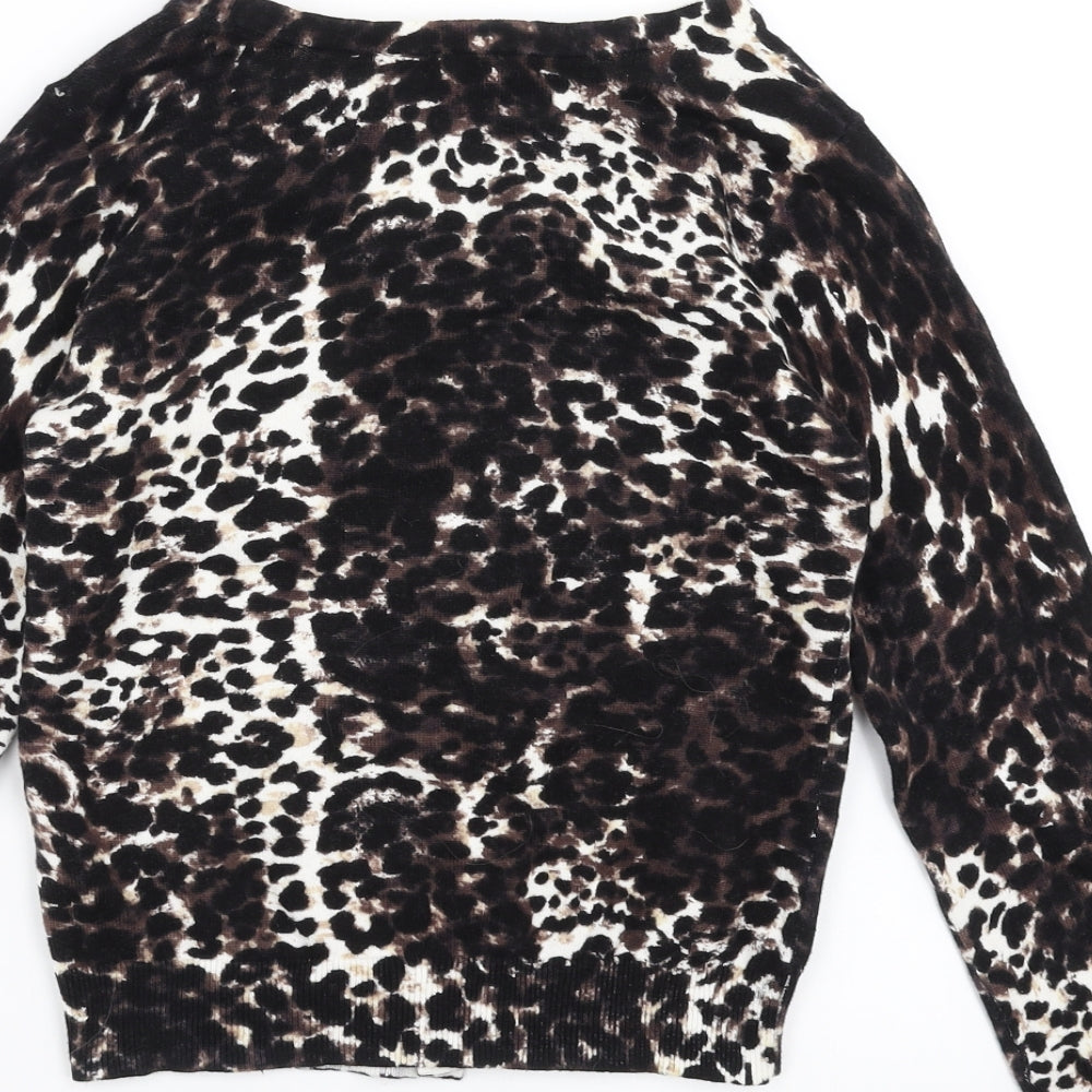 H&M Womens Brown Cardigan Jumper Size XS
