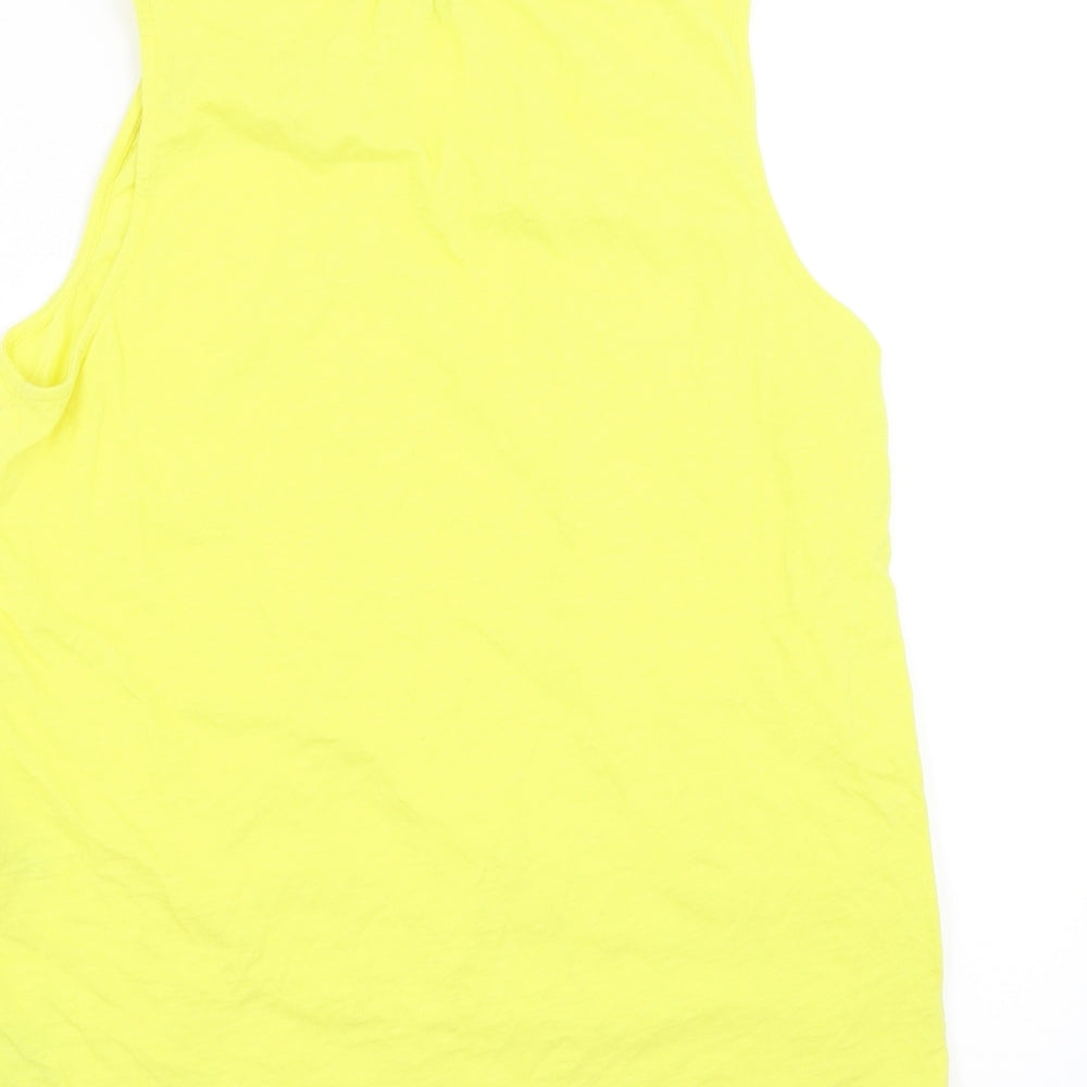 NEXT Womens Yellow Basic Blouse Size 14 - cut out floral detail
