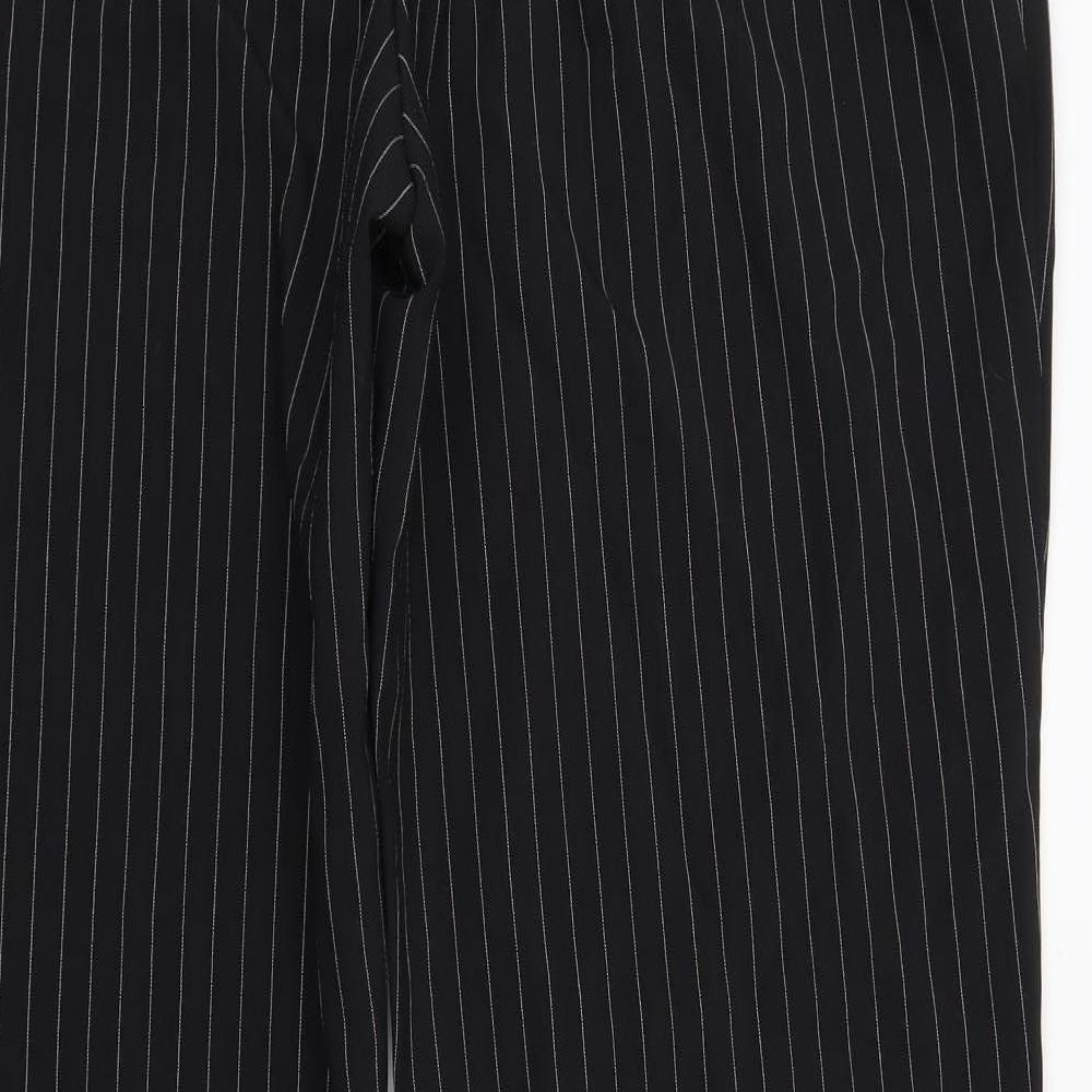 Kit Womens Black Striped Trousers Size 20 L29 in