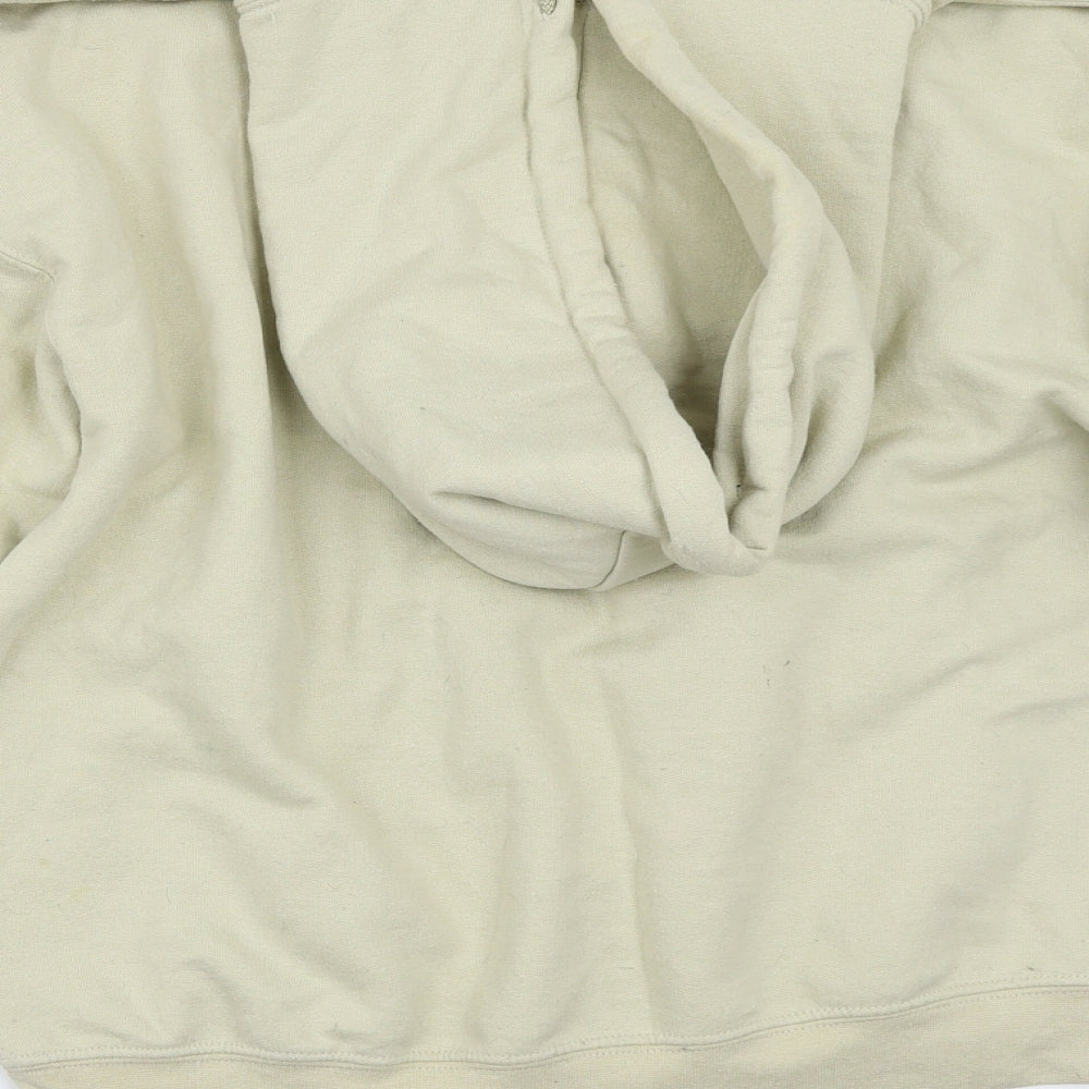 Gildan Womens Beige Pullover Hoodie Size M