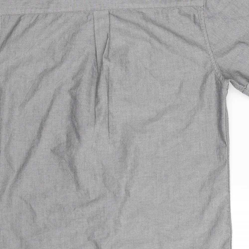 Topman Mens Grey Button-Up Size M