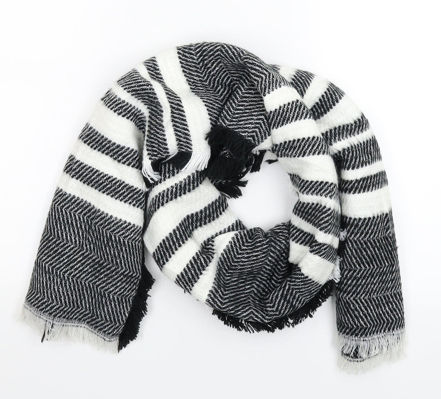 Preworn Unisex Multicoloured Geometric Knit Scarf