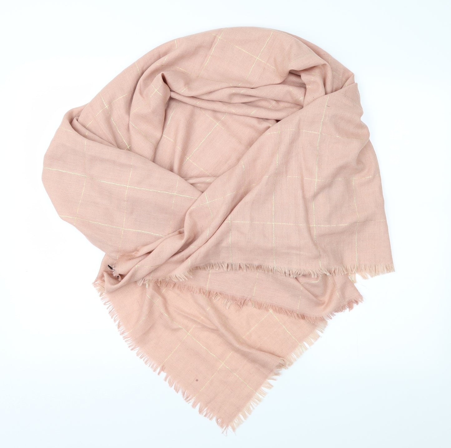 Preworn Womens Pink Geometric Shawl/Wrap