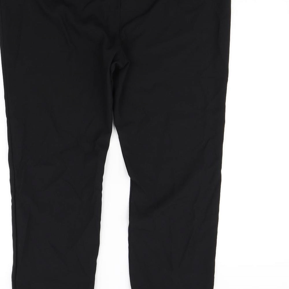 Preworn Womens Black Trousers Size 16 L30 in