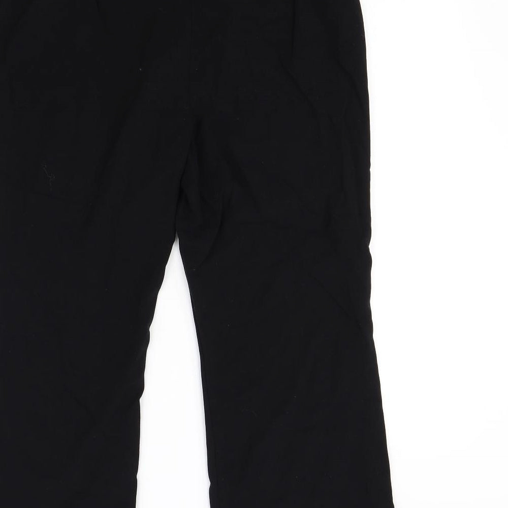 m&S Womens Black Dress Pants Trousers Size 14 L23 in