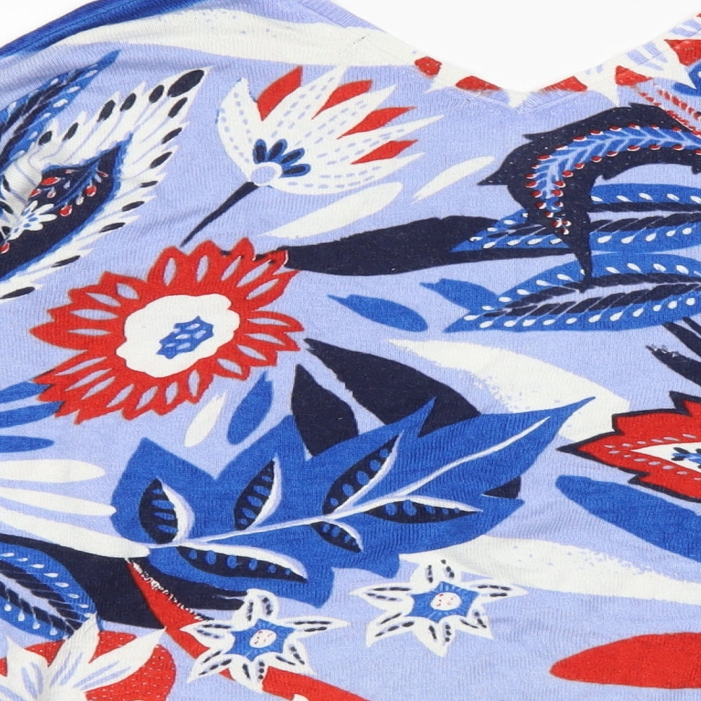 Marks and Spencer Womens Blue Floral Pullover Jumper Size 10