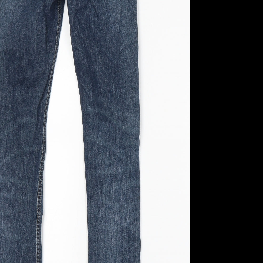 Topshop Womens Blue Denim Skinny Jeans Size 25 L32 in