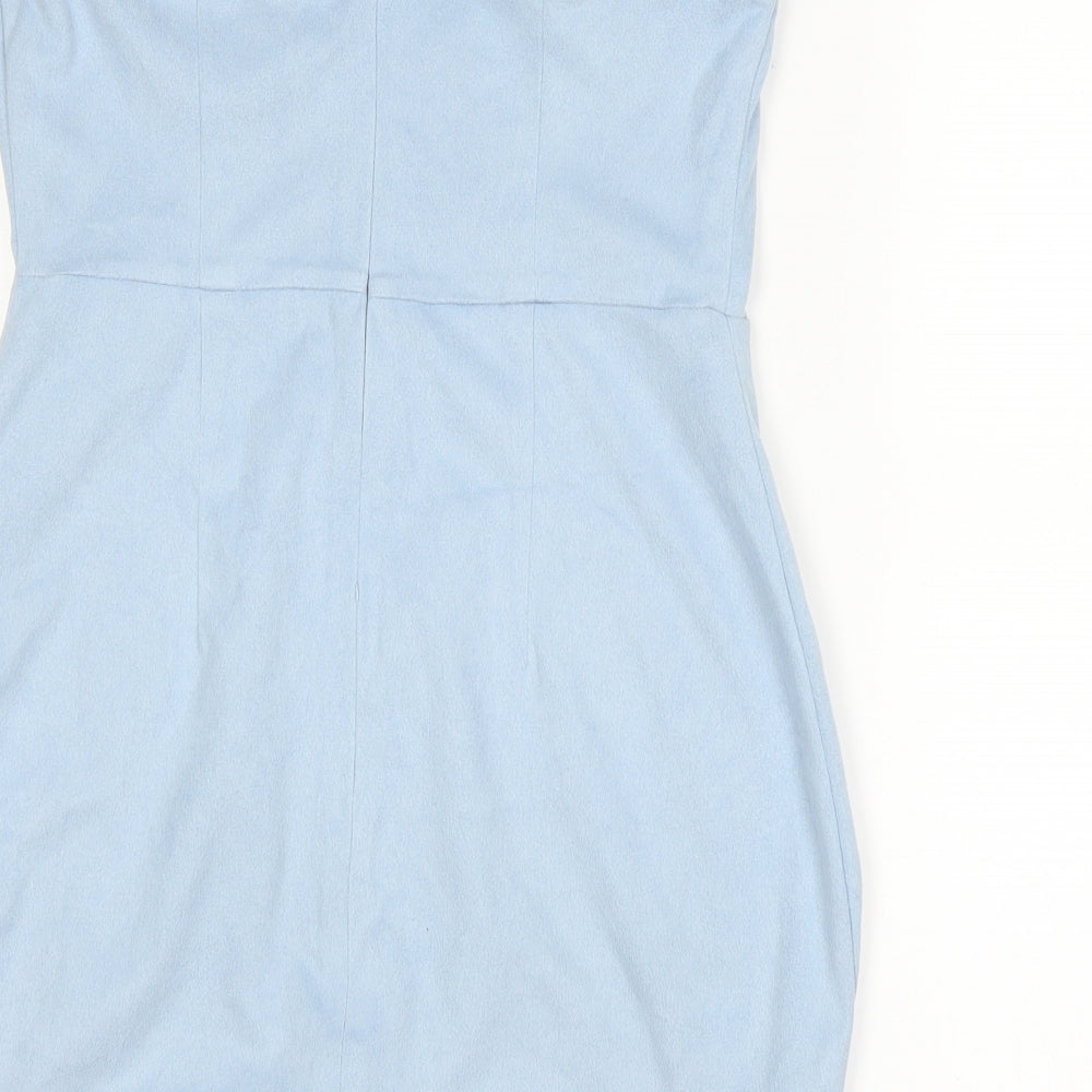 PRETTYLITTLETHING Womens Blue Bodycon Size 10 - Boob Tube
