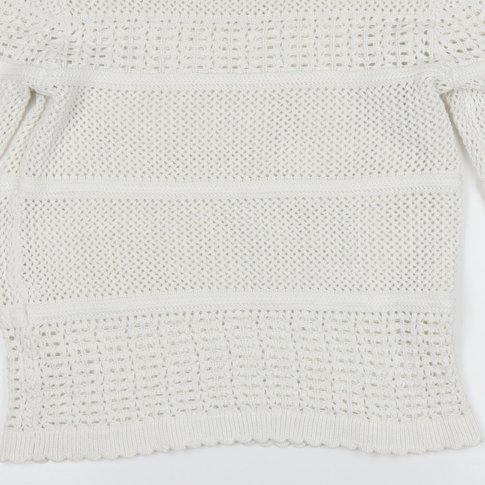TU Womens White Pullover Jumper Size 14