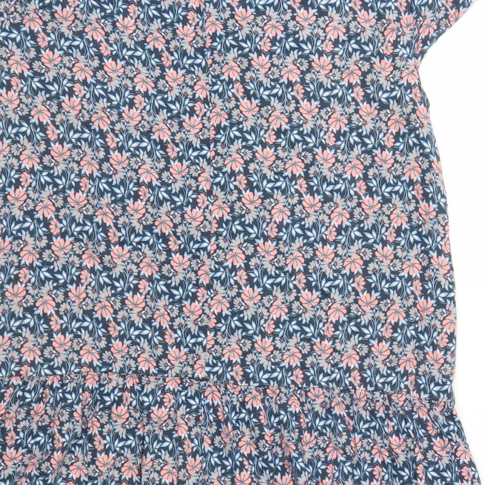 F&F Womens Blue Floral Fit & Flare Size 16