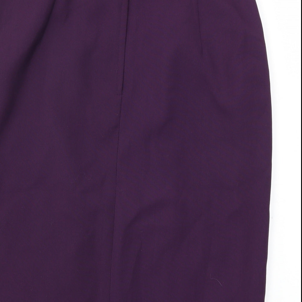 Preworn Womens Purple A-Line Skirt Size 14