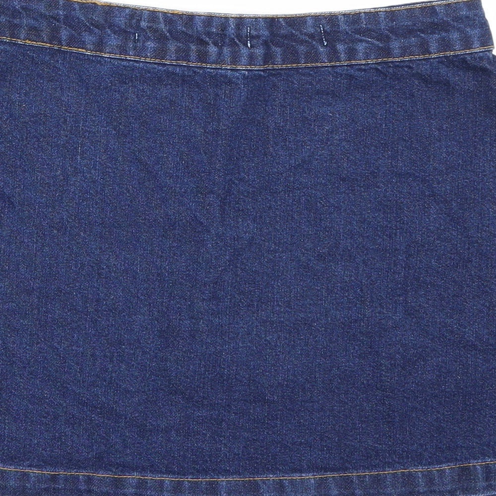 New Look Womens Blue Denim A-Line Skirt Size 8