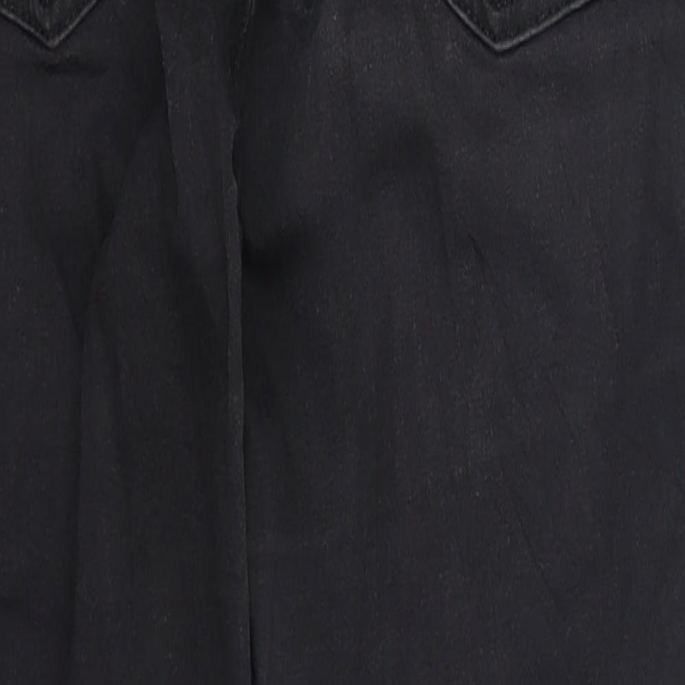 Never Denim Womens Black Denim Skinny Jeans Size L L26.5 in