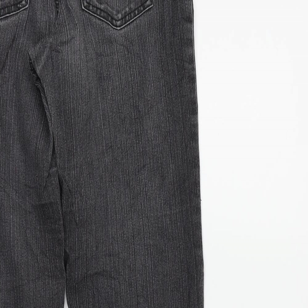 JUST FOR YOU Womens Grey Straight Jeans Size 6 L27 in