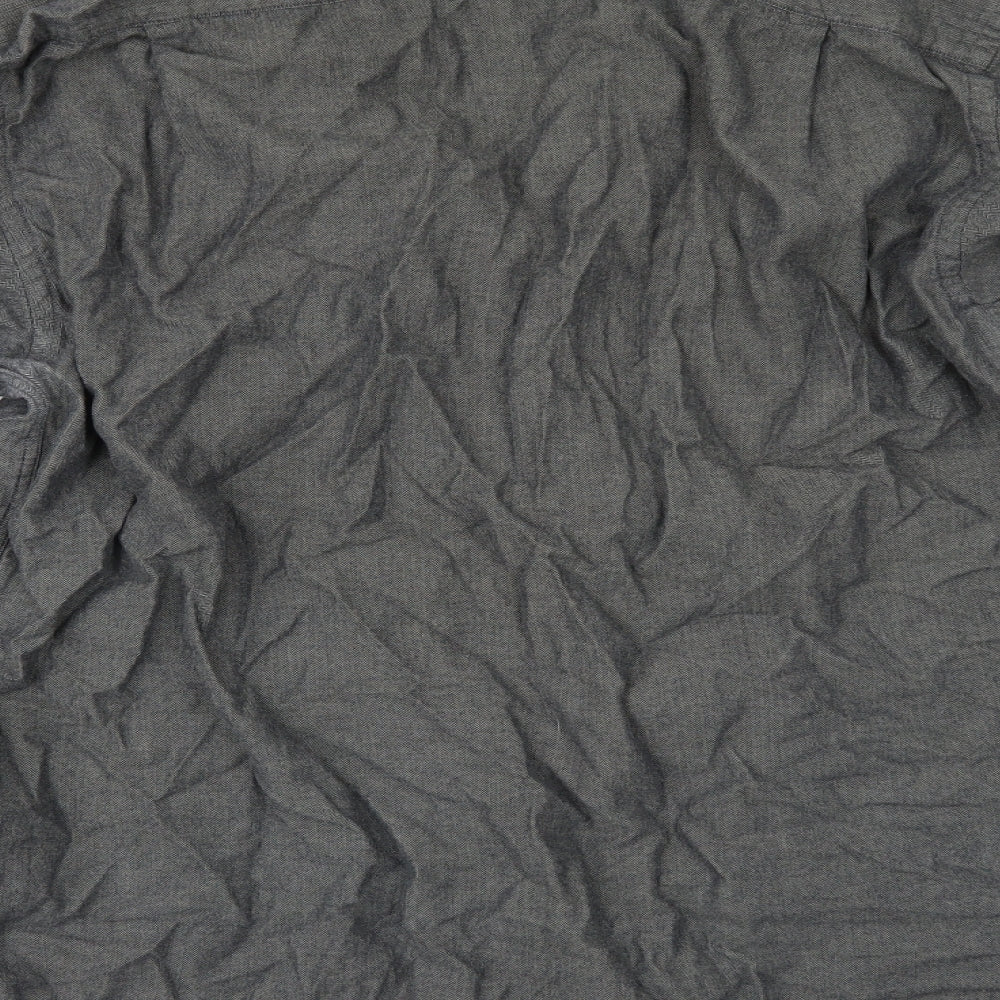 Marks and Spencer Mens Grey Button-Up Size 16