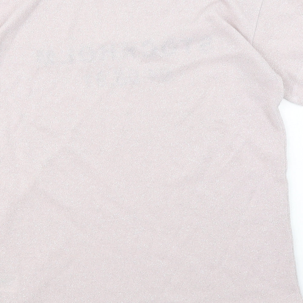 Topshop Womens Pink Basic T-Shirt Size 8