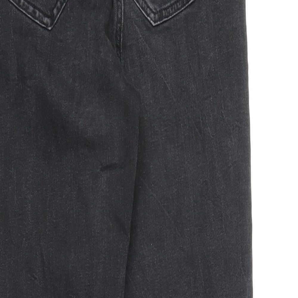 Denim Co Womens Black Denim Cropped Jeans Size 10 L23 in