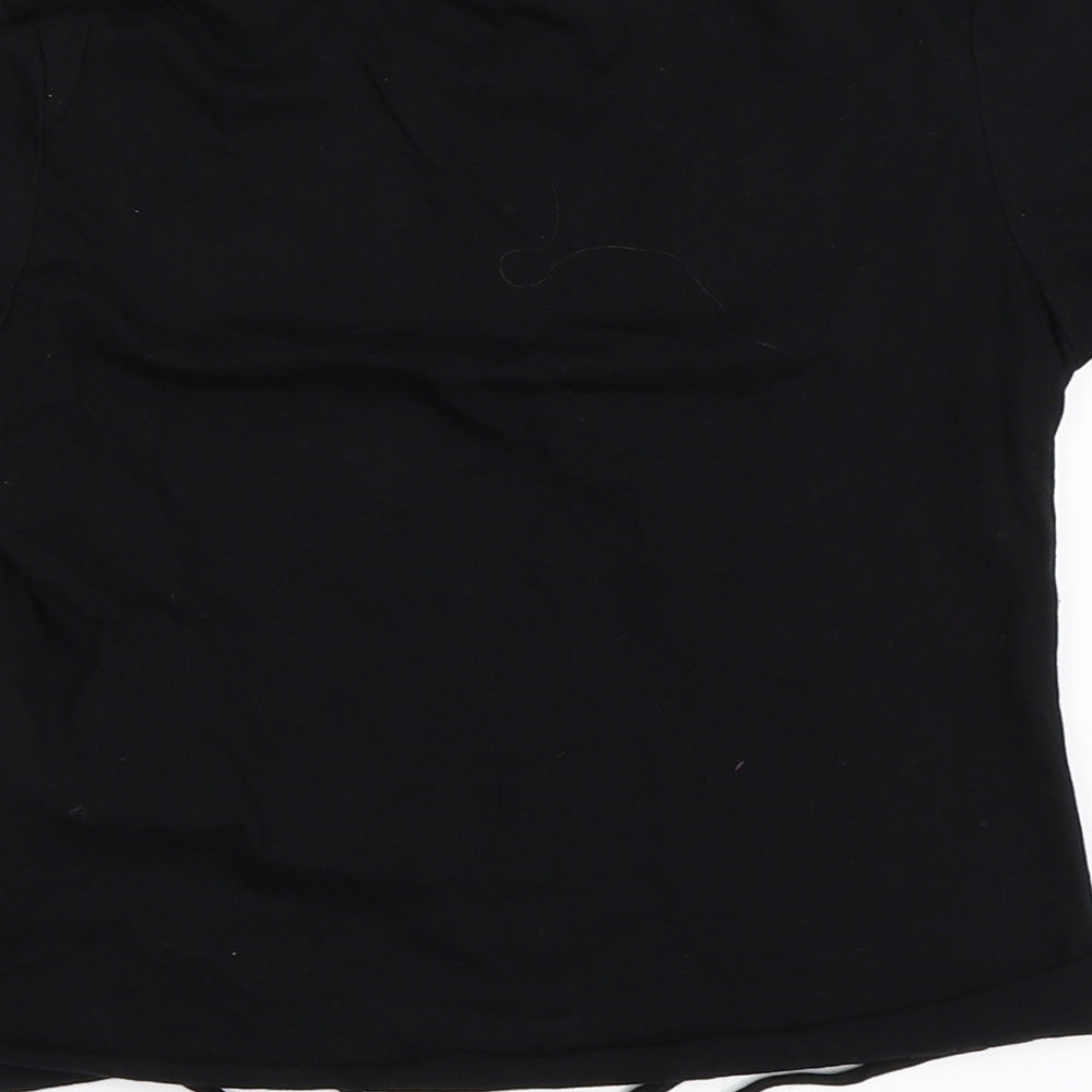 Cameo Rose Womens Black Cropped T-Shirt Size 8