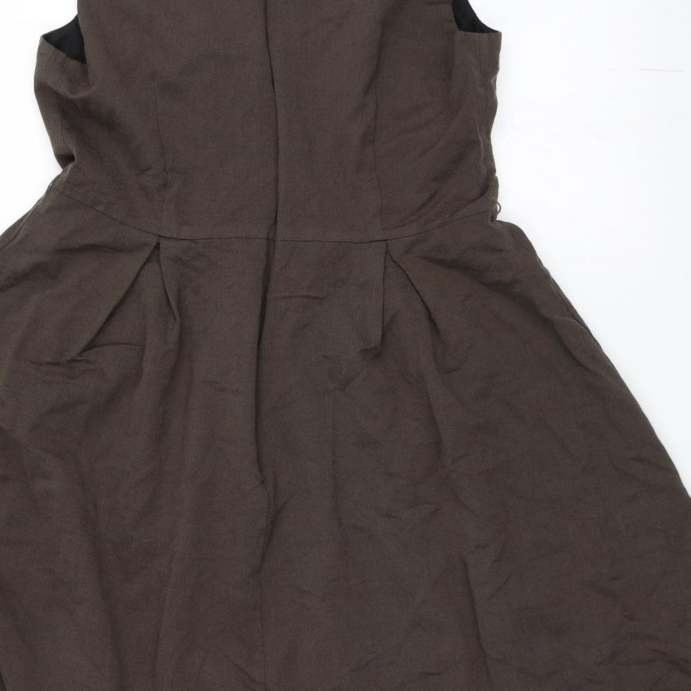 Caroll Womens Brown Skater Dress Size 42